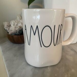 Rae Dunn White 'Amour' Mug (B)